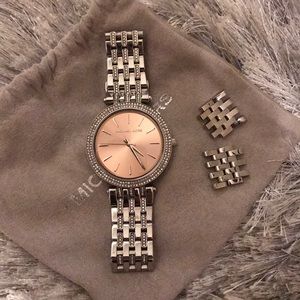 Michael Kors silver watch with crystals